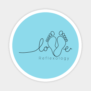 Love Reflexology (black design) Magnet